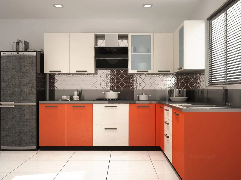 L Shaped Kitchen - Modular Kitchen