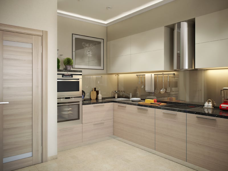 L Shaped Kitchen - Modular Kitchen