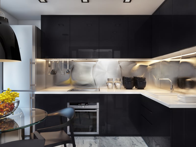 L Shaped Kitchen - Modular Kitchen